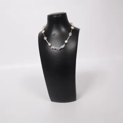 Necklace (White) from Anni Lu Plastic, Unknown metal