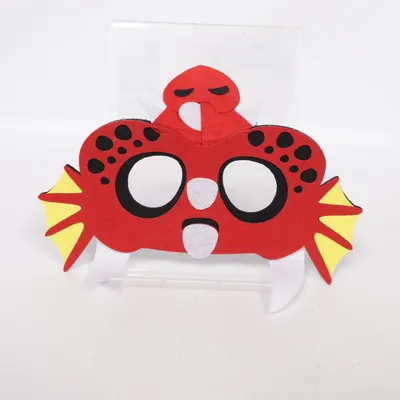 Masque de déguisement (Rouge, Jaune, Gris)