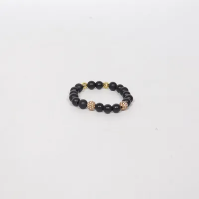 Armband (Svart, Guldfärgad) Plast