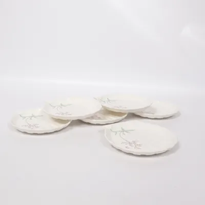 Tallrik (Vit, Rosa, Grön)