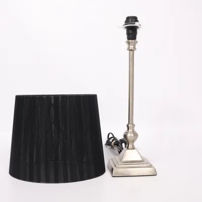 Bordslampa (Svart, Silverfärgad)