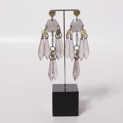 Earrings (Gray) Plastic