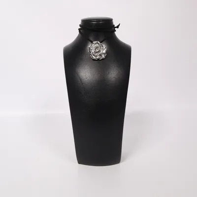 Choker (Silver, Black) Unknown metal