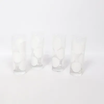 Drinking glass (Transparent, White) from Mique