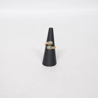 Ring (Guldfärgad, Turkos) Okänd metall