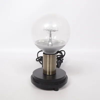 Bordslampa (Transparent, Svart, Silverfärgad)