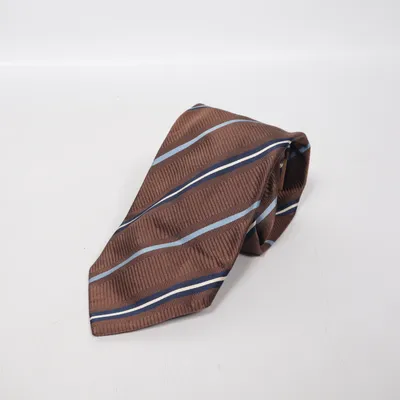 Tie (Brown, Blue, White) from Stockholm Kravatt Silk