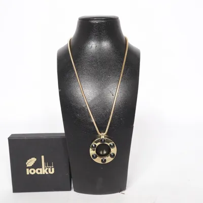 Necklace (Gold, Black) from Ioaku Stainless steel