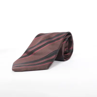 Cravate (Rouge, Noir, Marron) de Jacques Heim Soie