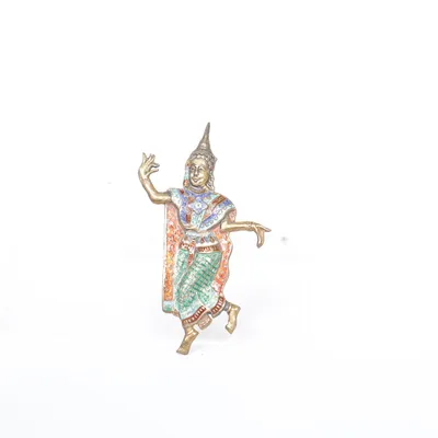 Brooch (Gold, Multicolored) Unknown metal