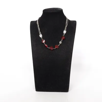 Collier (Rouge, Argent) de Snö of Sweden Métal inconnu