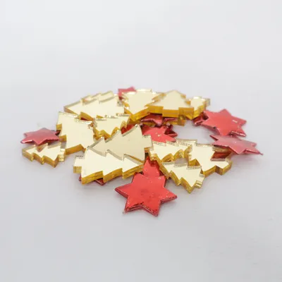 Juletræspynt (Rød, Guld)