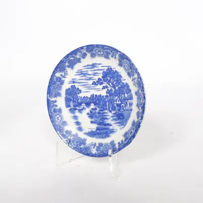 Small plate (Blue, White)