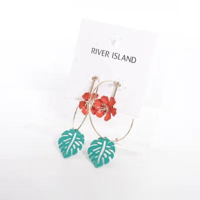 Earrings (Gold, Red, Green) from River Island Unknown metal
