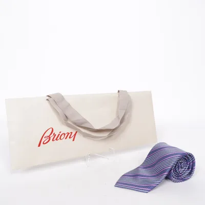 Cravate (Bleu, Violet) de Brioni Soie