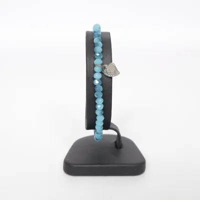 Bracelet (Blue) Unknown metal, Plastic