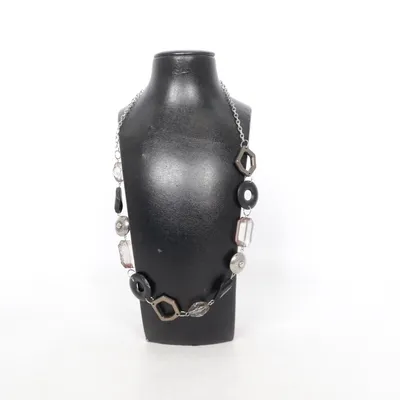 Necklace (Black, Silver) Unknown metal