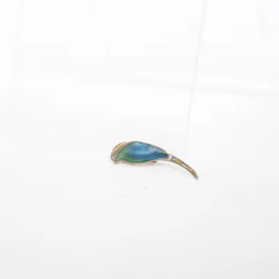 Broche (Bleu, Vert, Argent) Métal inconnu