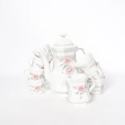 Ensemble de vaisselle (Blanc, Rose) de Mitterteich Bavaria