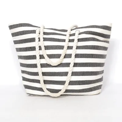 Strandtas (Zwart, Wit)