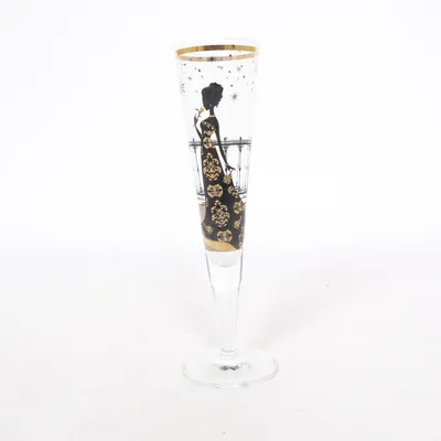 Champagneglas (Transparent, Svart, Guldfärgad) från Ritzenhoff