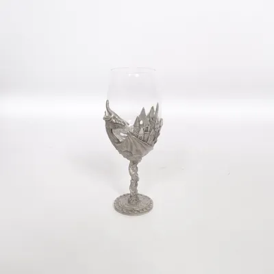 Wine glass (Transparent, Silver)
