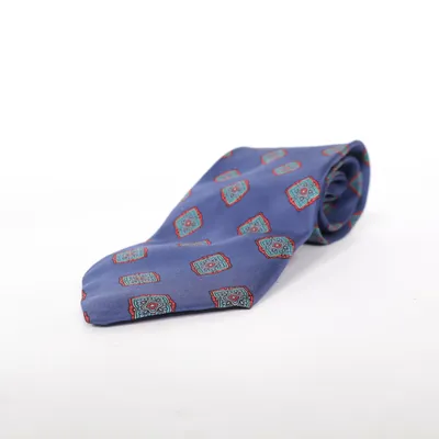 Stropdas (Blauw, Meerkleurig) van Giovanni Rossi Zijde