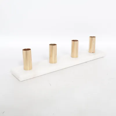 Adventsljusstake (Vit, Guldfärgad) från Form Living