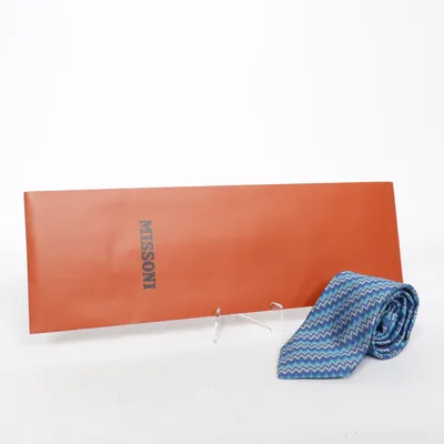 Tie (Blue, Multicolored) from Missoni Silk