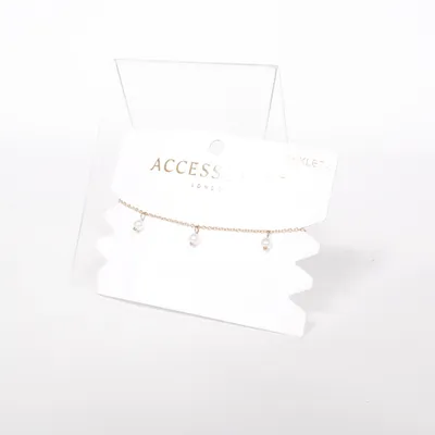 Enkelbandje (Goud, Wit) van Accessorize Onbekend materiaal