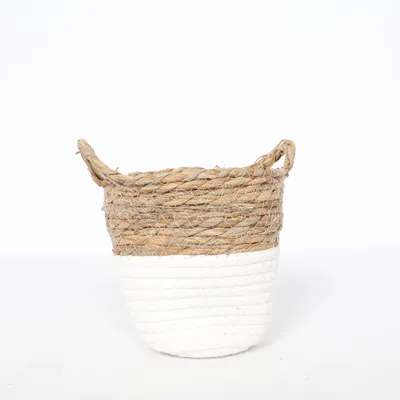 Pot (Brown, White)