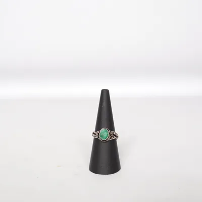 Bague (Argent, Vert) Métal inconnu