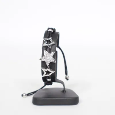Armband (Schwarz, Silber) von Jette Unbekanntes Metall