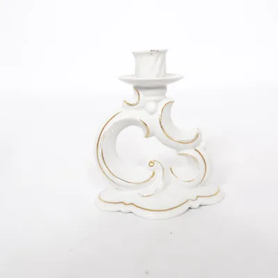 Candlestick (White, Gold) from Bavaria