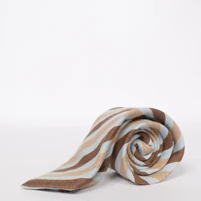 Stropdas (Blauw, Bruin, Beige) van Pal Zileri Zijde, Wol