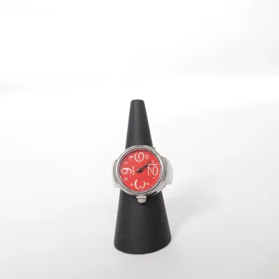 Ring (Red, Silver) Unknown metal