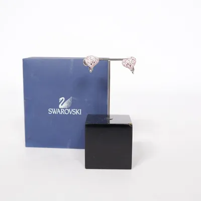 Clip on earrings (Pink) from Swarovski Unknown metal