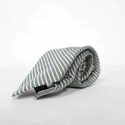 Cravate (Gris, Bleu) de Emilio Lanzetti Soie