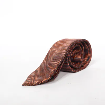 Tie (Orange, Black) from Portia Silk