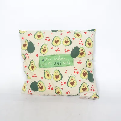 Cushion (Beige, Green, Red) from Happy Life Cotton, Elastane, Polyester