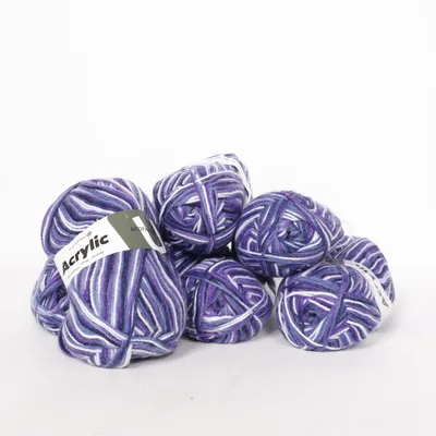 Yarn (Blue, Purple, White) from ScandinaviU Acrylic