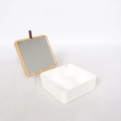 Sminkspegel (Vit, Beige)