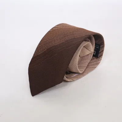 Tie (Beige, Brown) from Diolen Polyester