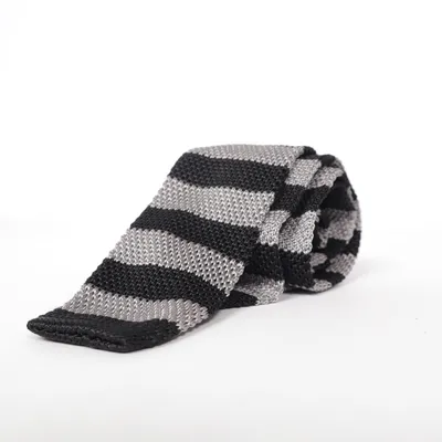 Tie (Black, Gray) from Atlas Design Silk