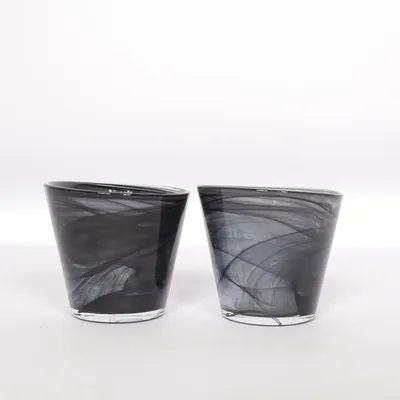 Bougeoir (Noir, Gris, Blanc) de Kosta Boda