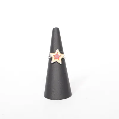 Bague (Argent, Rouge, Beige) Métal inconnu