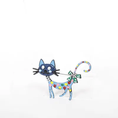 Brooch (Blue, Multicolored) Unknown metal