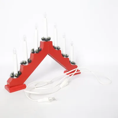 Bougeoir électrique de l'Avent (Rouge)