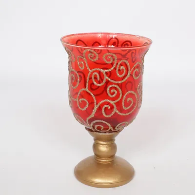 Bougeoir  (Rouge, Or) de Home Art