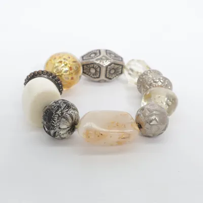 Armband (Beige, Flerfärgad) Okänd metall